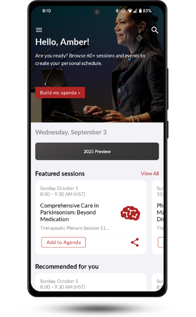 2025 International Congress mobile app screenshot